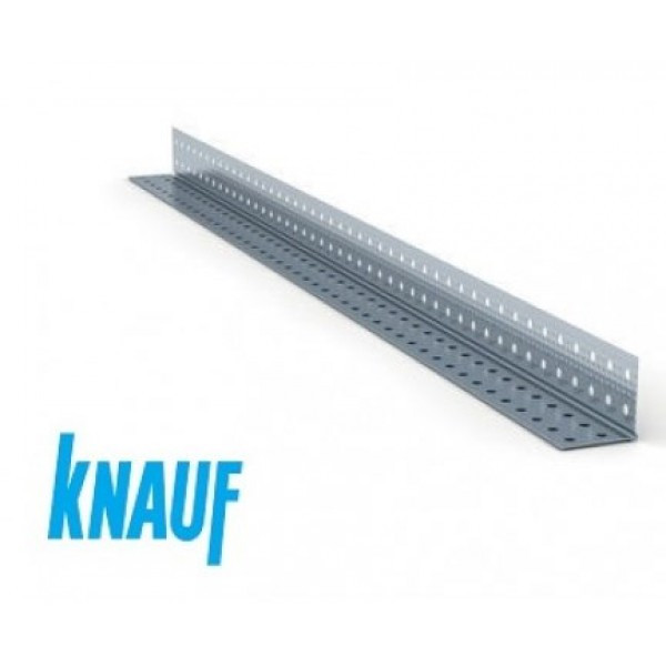 Угол перфорированный алюминиевый Knauf 25*25*0. 4мм, длинна 3 метра - фото 1 - id-p225240301
