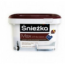 Краска акриловая SNIEZKA MAX WHITE LATEX, 1 литр, Польша