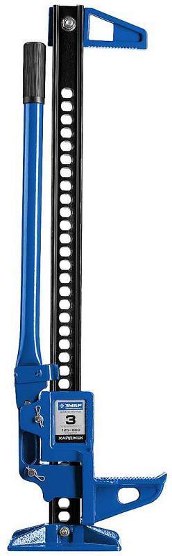 Домкрат Зубр Профессионал 43045-3-135_z01 реечный механический синий/черный - фото 1 - id-p225239950