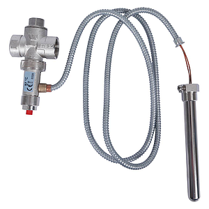 STOUT термоклапан для твердотопливных котлов 1/2", капиляр, 1300 мм.