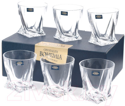 Набор стаканов Bohemia Crystalite Quadro 20936/99A44/340 - фото 1 - id-p225247168