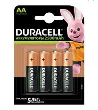 DURACELL AA 2500mAh 4BP Аккумулятор