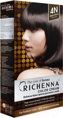 Крем-краска для волос Richenna С хной 4N - фото 1 - id-p225248185