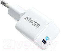Адаптер питания сетевой Anker Port 3 Nano A2633 20W WT / ANK-A2633G22-WT