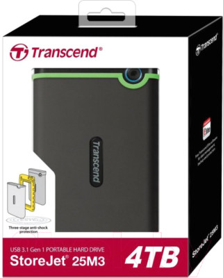 Внешний жесткий диск Transcend StoreJet 25M3S 4TB - фото 3 - id-p225251951
