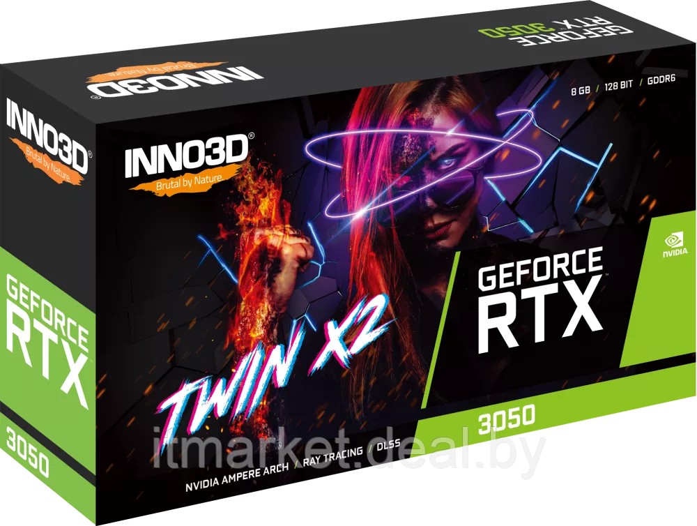 Видеокарта Inno3D RTX 3050 Twin X2 (N30502-08D6-1711VA41) - фото 3 - id-p225254913