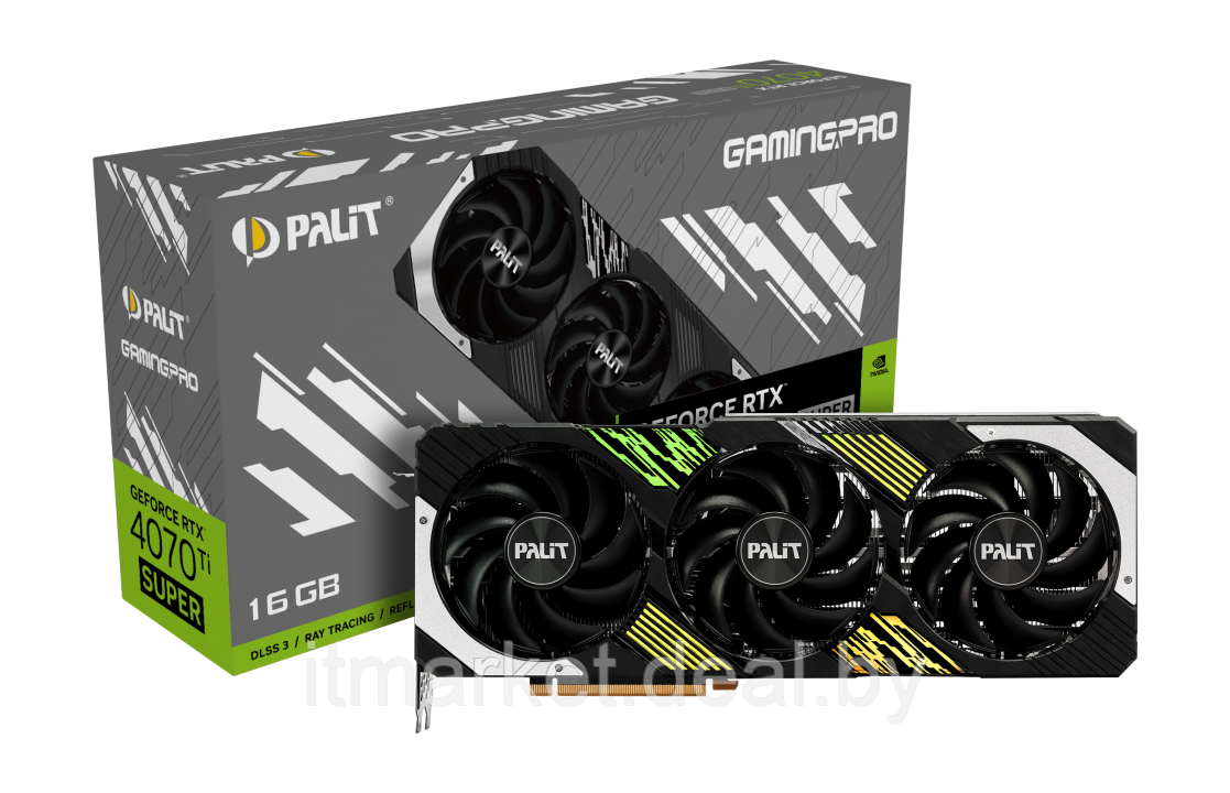 Видеокарта Palit RTX 4070Ti Super GamingPro 16GB (NED47TS019T2-1043A) - фото 1 - id-p225254928