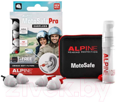 Набор берушей для мотоциклистов Alpine Hearing Protection MotoSafe Pro / 111.23.112 - фото 2 - id-p225254430