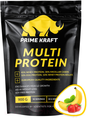 Протеин Prime Kraft Multi Protein Клубника-банан - фото 1 - id-p225255817