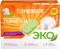 Таблетки для посудомоечных машин Synergetic Биоразлагаемые бесфосфатные