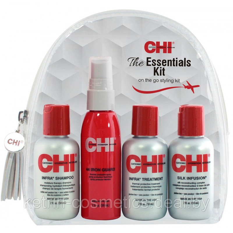 Дорожный набор для волос CHI Infra The Essential Travel Kit (59мл+59мл+59мл+59мл) - фото 1 - id-p225256840