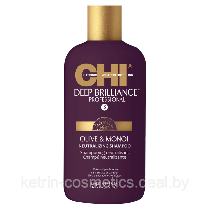 Шампунь для поврежденных волос CHI Deep Brilliance Olive And Monoi Oil Shampoo 355 мл