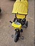 Велосипед детский трехколесный с ручкой управления Kinder Trike Expert жёлтый, фото 2