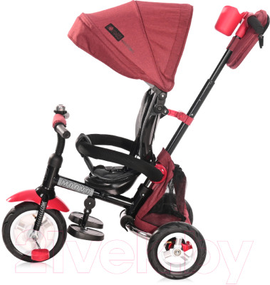 Трехколесный велосипед с ручкой Lorelli Moovo Air Red Black Luxe / 10050462103 - фото 2 - id-p225260389