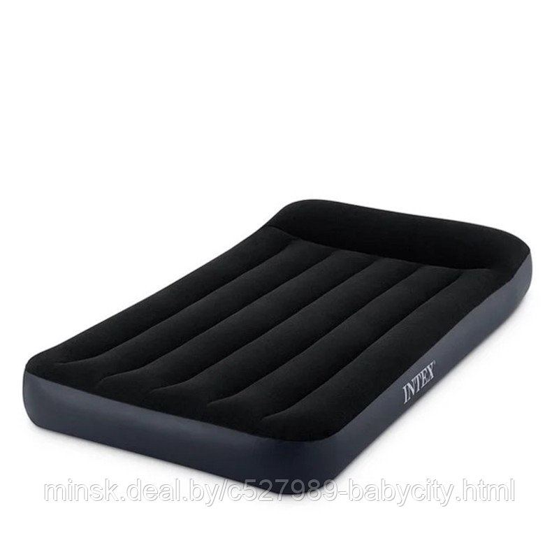 Матрас надувной с подголовником Intex Pillow Rest Classic, 64141 (191*99*25 см) - фото 1 - id-p225263173