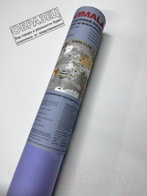 Фотообои листовые Vimala Познавательная карта мира - фото 5 - id-p225259205