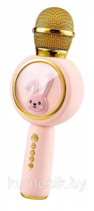 Беспроводной Bluetooth микрофон Кролик, розовый - фото 1 - id-p225263305