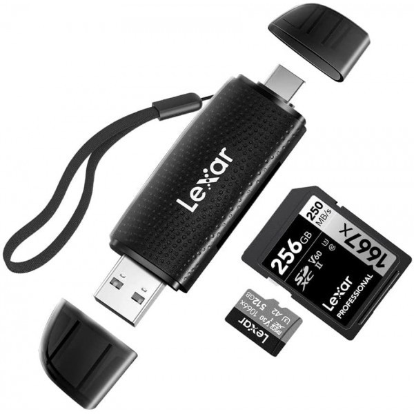 Карт-ридер Lexar microSD / SD Card reader USB-A / USB Type-C 3.2 Gen 1 - фото 2 - id-p225217142