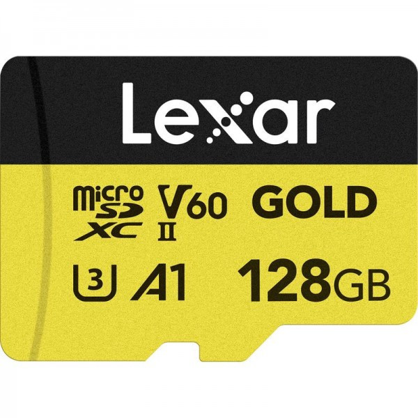 Карта памяти Lexar Professional Gold microSDXC 128Gb UHS-II U3 V60 280MB/s (R) 100MB/s (W) - фото 1 - id-p225253418