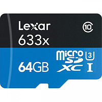 Карта памяти Lexar High-Performance microSDXC 64Gb UHS-I U3 A1 V30 100MB/s (R)
