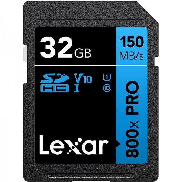 Карта памяти Lexar High-Performance 800x PRO SDHC 32Gb UHS-I U1 V10 150MB/s (R) - фото 1 - id-p225151866