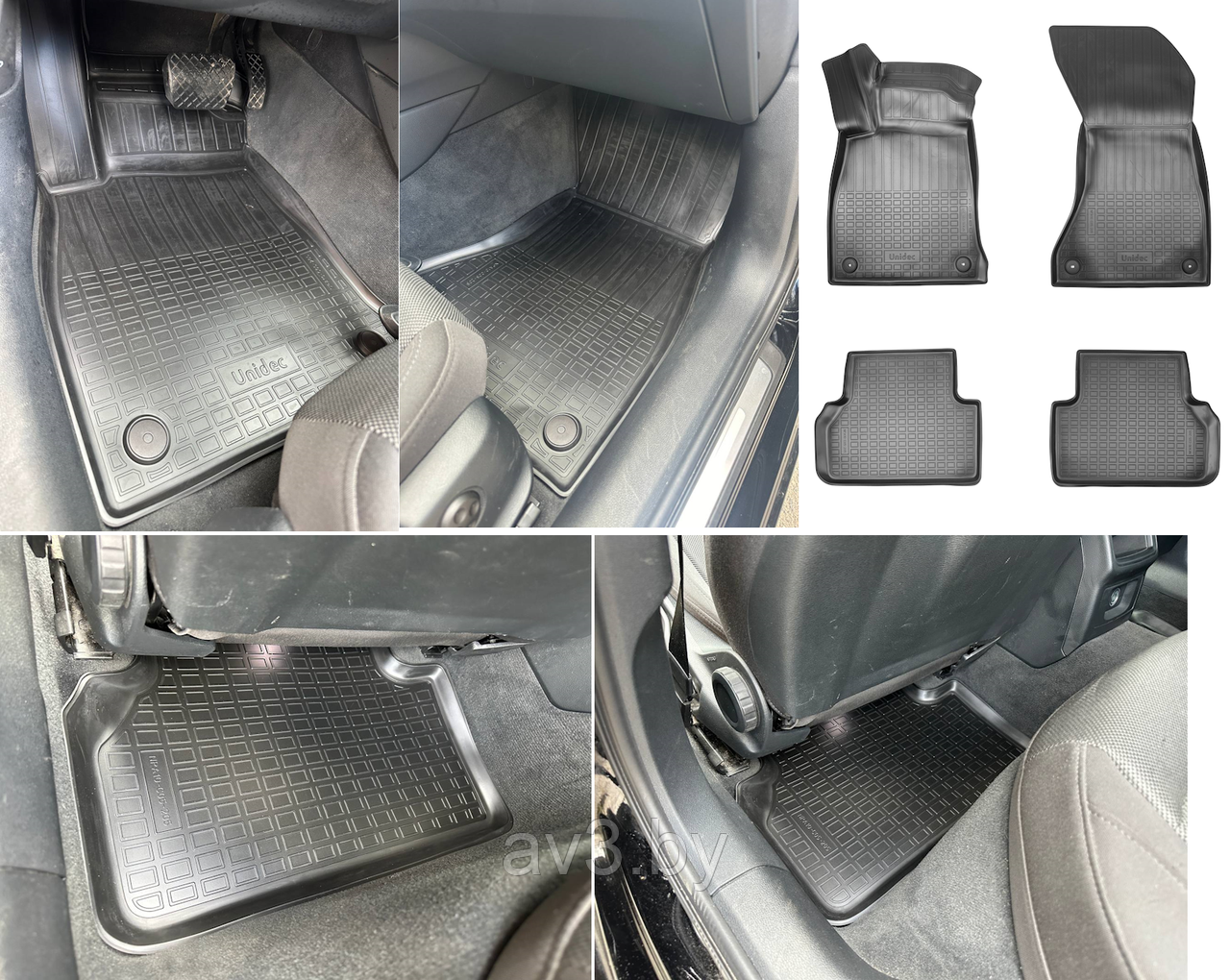 Коврики в салон Audi A4 B9 2015- 3D/ Ауди А4 Б9 (Norplast)