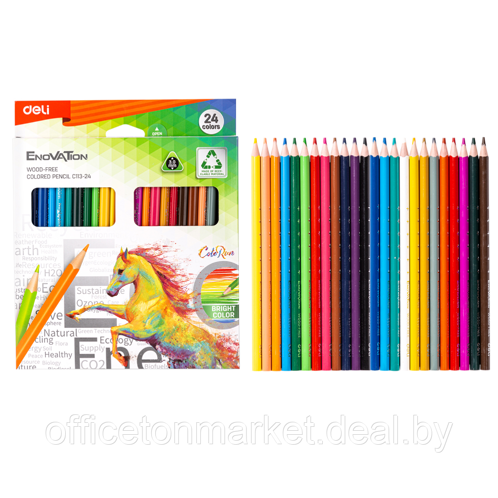 Цветные карандаши "Enovation", 24 цвета - фото 1 - id-p218175308