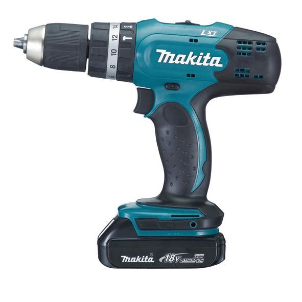 Дрель-шуруповерт Makita DHP453SYE аккум. патрон:быстрозажимной (кейс в комплекте) - фото 1 - id-p225265538