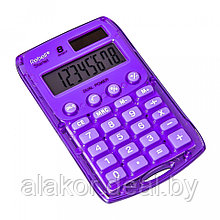 Калькулятор карманный Rebell Starlet , 8-разрядный, 113 x 67 x 12  мм, фиолетовый