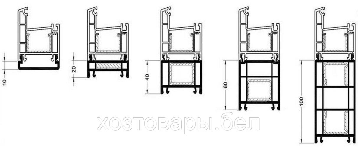 Расширитель 60х40мм Rehau 60 серия - фото 4 - id-p186045012