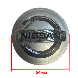 Колпачок в литой диск Nissan 50х54мм (хром)