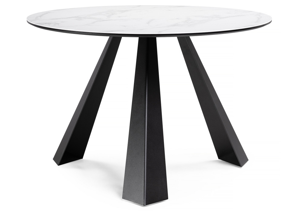 Стеклянный стол Вернер d=1150 серо-коричневый агат / графит - фото 6 - id-p225265793