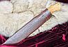 Охотничий нож с деревянной ручкой, с чехлом, фото 3