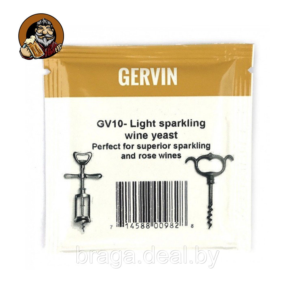Дрожжи винные Gervin GV10 (Light Sparkling Wine) - фото 1 - id-p225265886