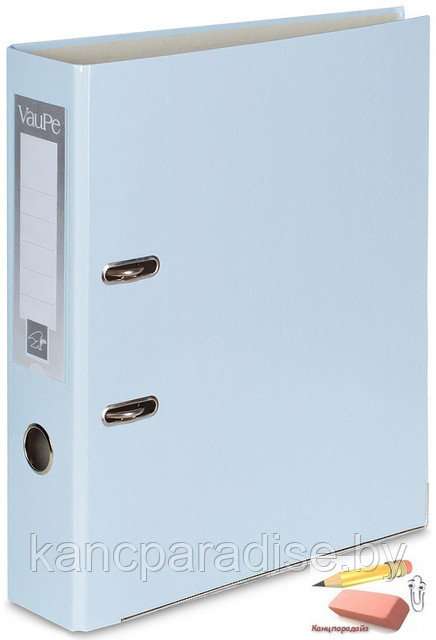Папка-регистратор VauPe, А4, 75 мм., ламинированный картон, небесно-голубая, арт.061/12