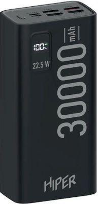 Внешний аккумулятор (Power Bank) HIPER EP 30000, 30000мAч, черный [ep 30000 black] - фото 1 - id-p224789212