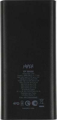 Внешний аккумулятор (Power Bank) HIPER EP 30000, 30000мAч, черный [ep 30000 black] - фото 7 - id-p224789212