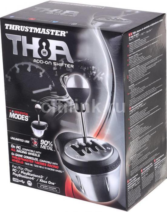 Блок рычагов проводной Thrustmaster TH8A Add-On Shifter черный [4060059] - фото 8 - id-p225193437