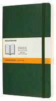 Блокнот Moleskine Classic Soft, 192стр, в линейку, мягкая обложка, зеленый [qp616k15]