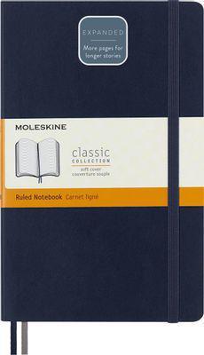 Блокнот Moleskine Classic Soft Expended, 400стр, в линейку, мягкая обложка, синий сапфир [qp616expb20] - фото 1 - id-p224834510