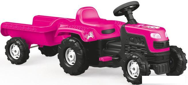 Педальная машинка Dolu Unicorn с прицепом 2508 (розовый) - фото 1 - id-p224841868
