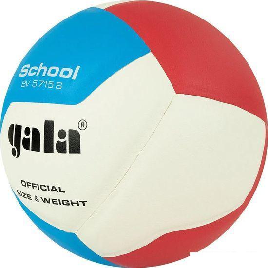 Волейбольный мяч Gala School 12 BV 5715 S (размер 5, белый/красный/голубой) - фото 2 - id-p225218639