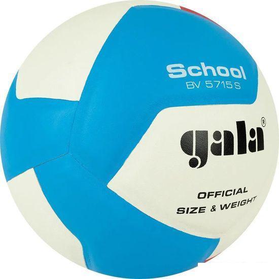 Волейбольный мяч Gala School 12 BV 5715 S (размер 5, белый/красный/голубой) - фото 3 - id-p225218639