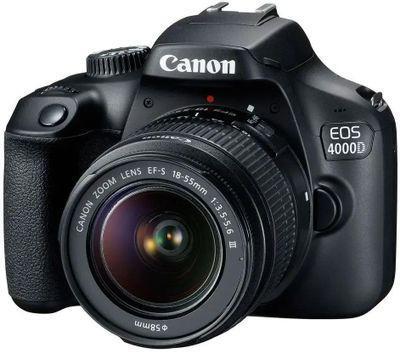 Зеркальный фотоаппарат Canon EOS 4000D kit ( Ef-S 18-55mm f/3.5-5.6), черный - фото 1 - id-p224652973