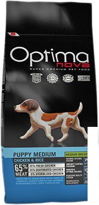 Корм для собак Optimanova Puppy Medium Chicken & Rice 2 кг - фото 1 - id-p224845080
