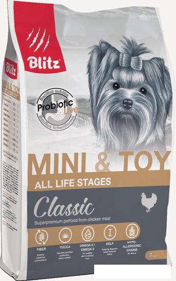 Сухой корм для собак Blitz Classic Mini & Toy Breeds All Life Stages (для мелких и миниатюрных пород всех - фото 1 - id-p224867888