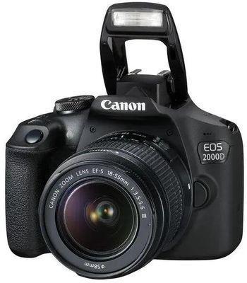 Зеркальный фотоаппарат Canon EOS 2000D kit ( EF-S 18-55mm f/3.5-5.6 III), черный - фото 3 - id-p224789016
