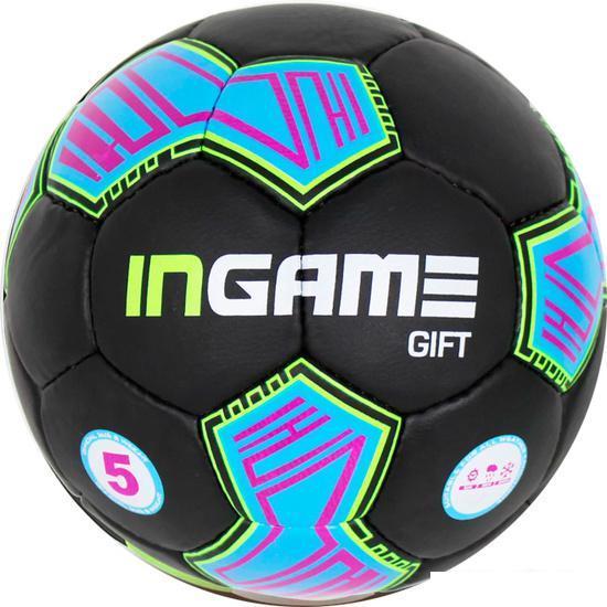 Футбольный мяч Ingame Gift 2020 (5 размер, черный/голубой/сиреневый)