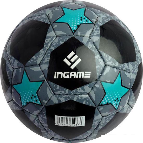 Футбольный мяч Ingame Pro Black 2020 (5 размер, черный/серый/голубой) - фото 2 - id-p225064432