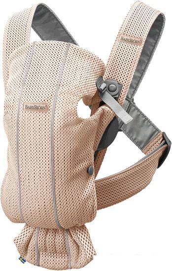 Рюкзак-переноска BabyBjorn Mini 3D Mesh (жемчужно-розовый) - фото 1 - id-p225064549
